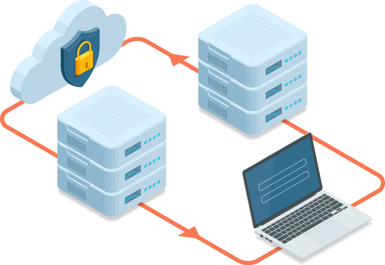 Image of networked computing components